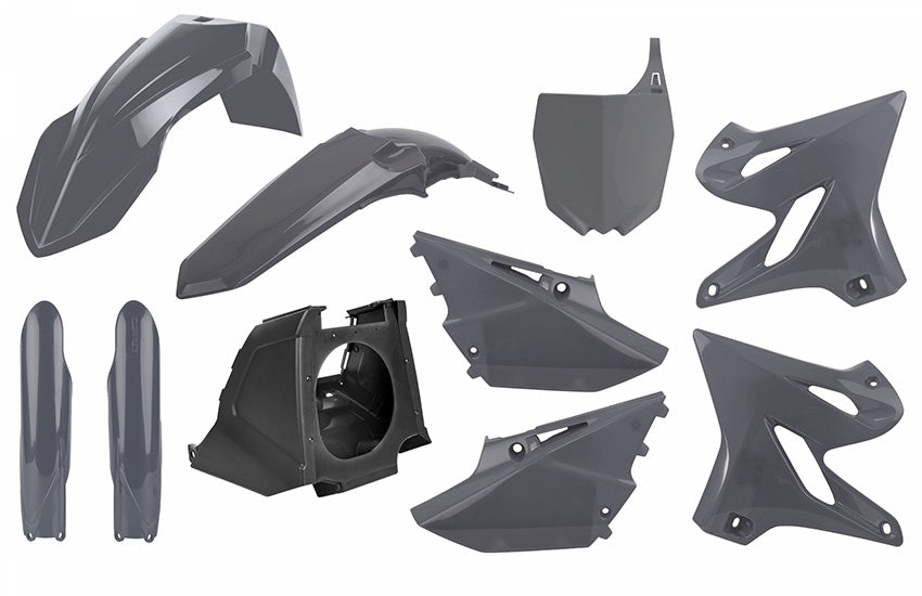 Polisport kit Yamaha YZ125/250(02-21)Resty w/18 fork guards(08->) Nardo Grey (1)