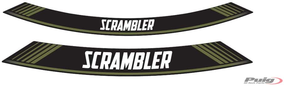 Puig Kit 8 Rim Strips Scrambler C/Green