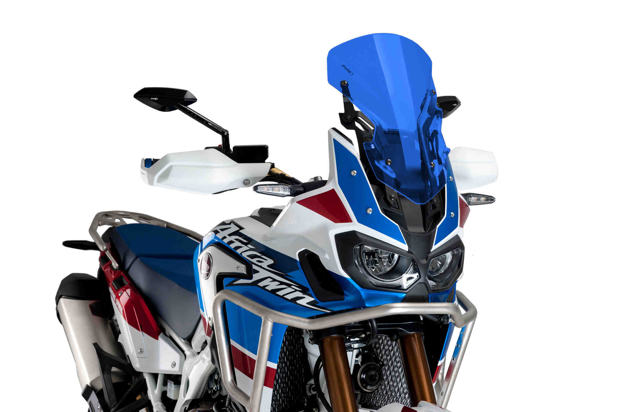 Puig Racing Screen + Kit Fix. Africa Twin 16'-18' C/Blu