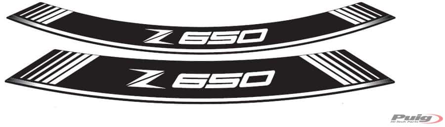 Puig Kit 8 Rim Strips Z650 C/White