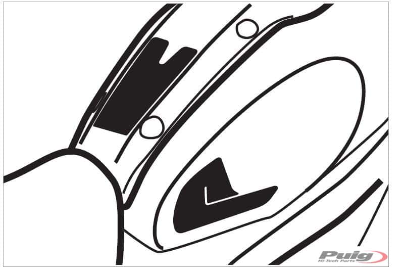Puig Tank Pad + Side Part Xsr900 16-17'C/Carbon Look