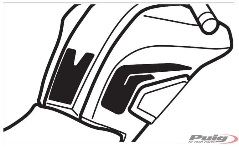 Puig Tank Pad + Side Part Mt-07 Tracer 16-17'C/Carbon