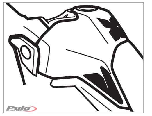 Puig Tank Pad + Side Part Africa Twin 16-17'C/Carbon Lo