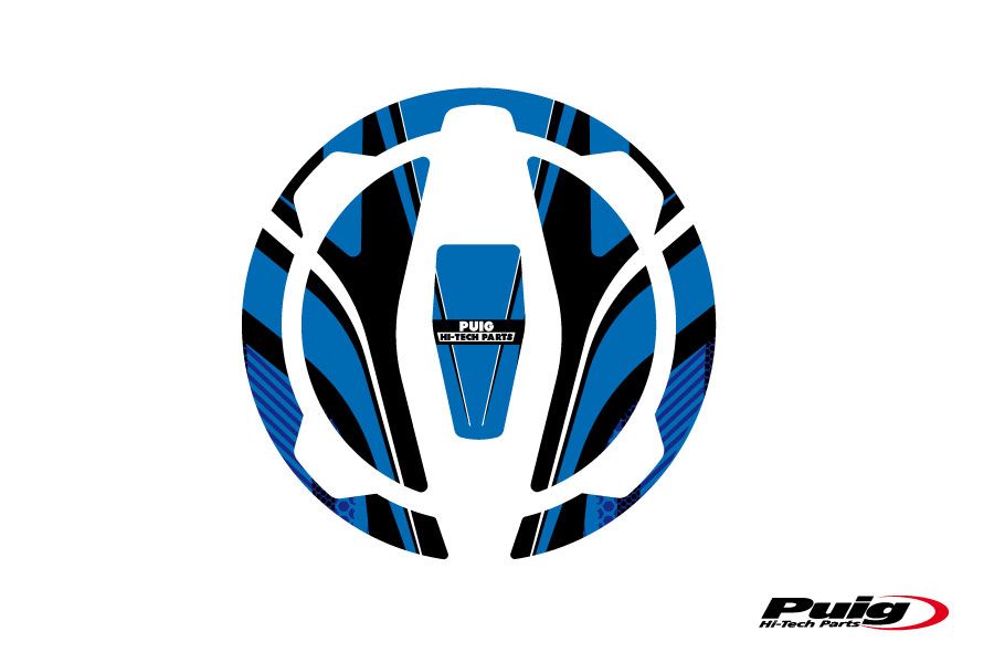 Puig Fuel Cap Cover Mod. Radikal Kawasaki C/Blue