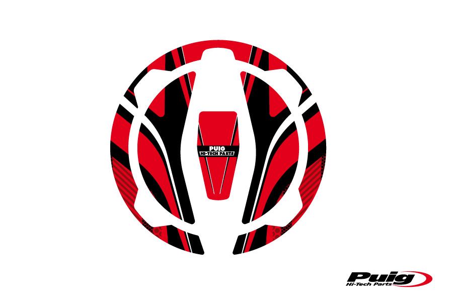 Puig Fuel Cap Cover Mod. Radikal Kawasaki C/Red