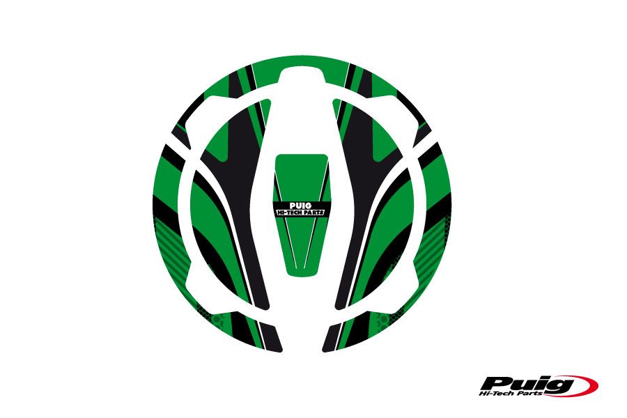 Puig Fuel Cap Cover Mod. Radikal Kawasaki C/Green