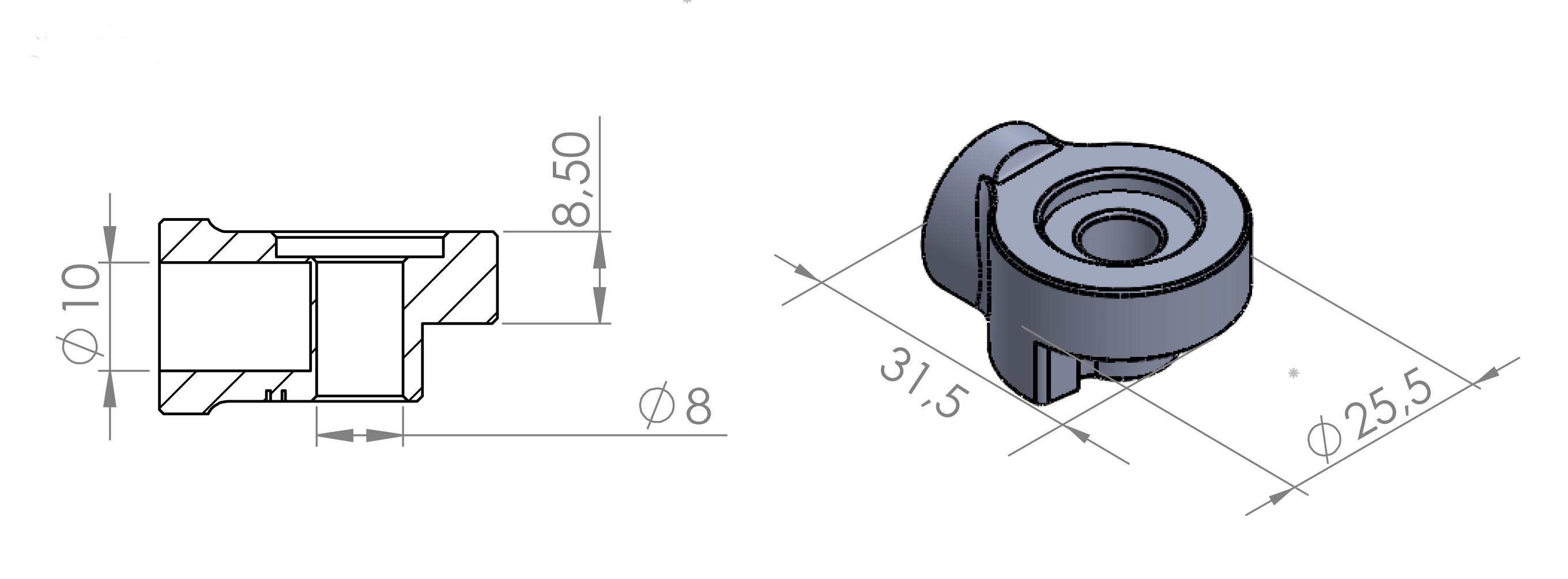 Puig Right Adapter Back Mirror Hi-Tech I,Ii,Iii,Gt,F1