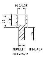 Puig Adapter Rear Mirror Hi-Tech M10 To M8 Left Thread