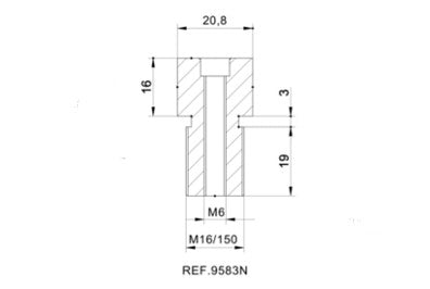 Puig Adapter Rear Mirror Hi-Tech Iv Modelos Yamaha