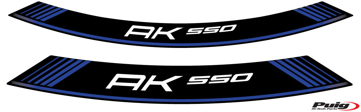 Puig Kit 8 Rim Strips Kymco Ak550 C/Blue