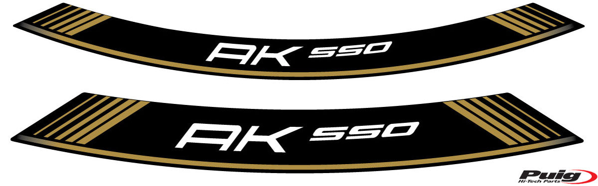 Puig Kit 8 Rim Strips Kymco Ak550 C/Gold