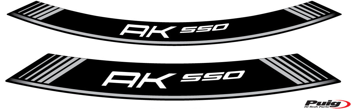 Puig Kit 8 Rim Strips Kymco Ak550 C/Silver