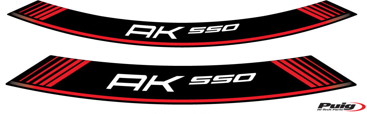 Puig Kit 8 Rim Strips Kymco Ak550 C/Red
