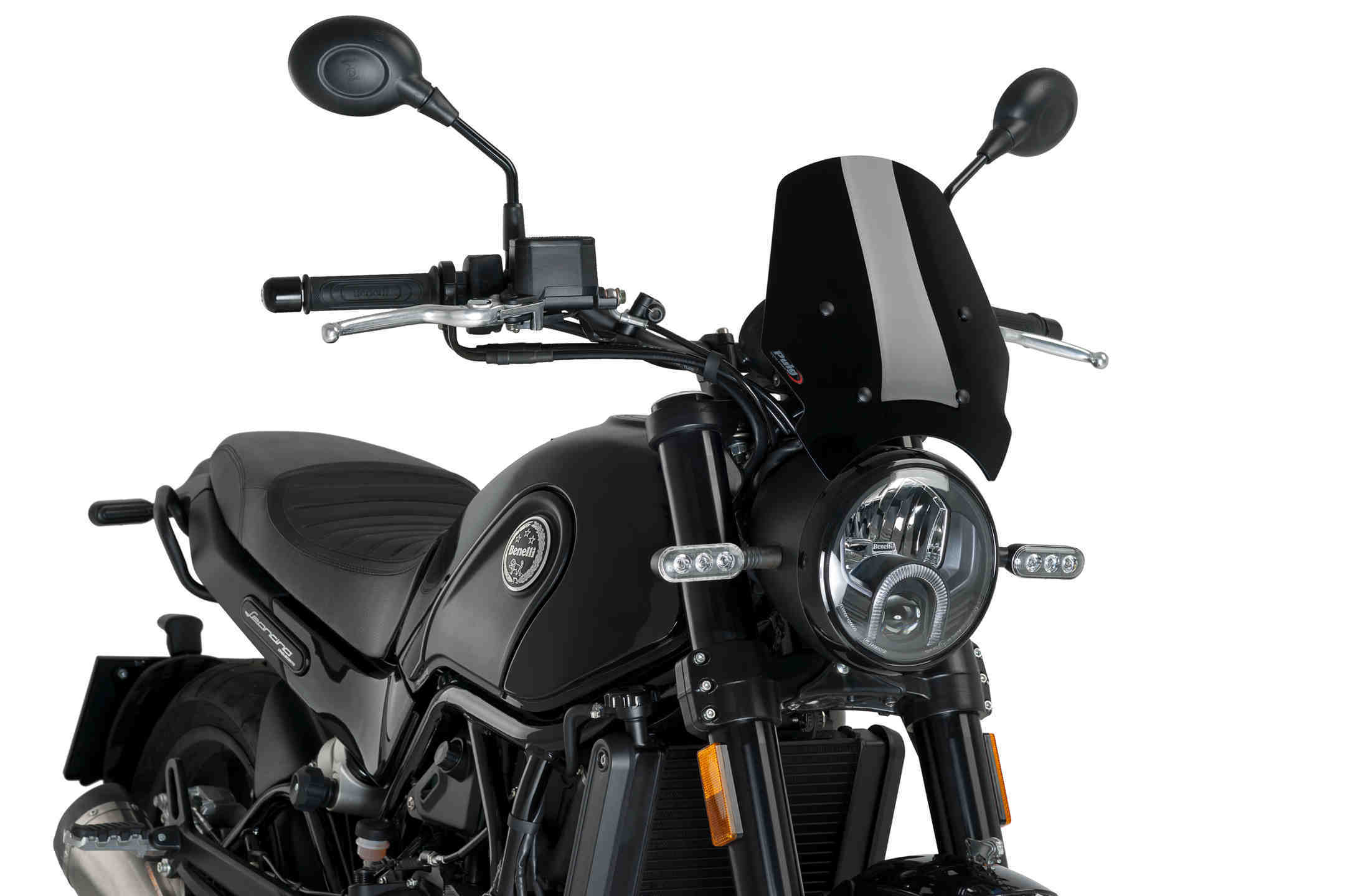 Puig Winds.New Generation Benelli Leoncino 500 C/Black