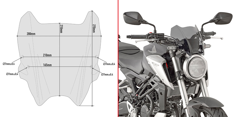 GIVI SPECIFIC SCREEN HONDA CB125R
