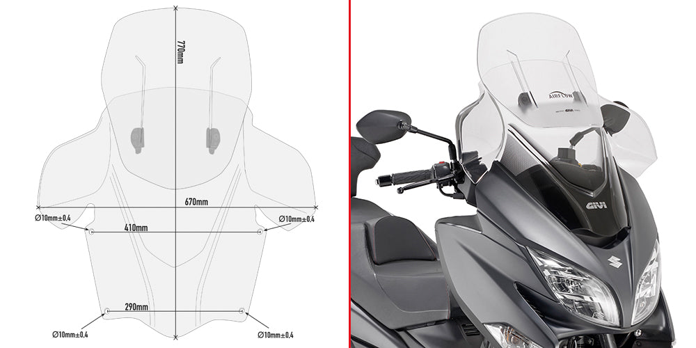 GIVI WINDSCREEN SUZUKI BURGMAN 400