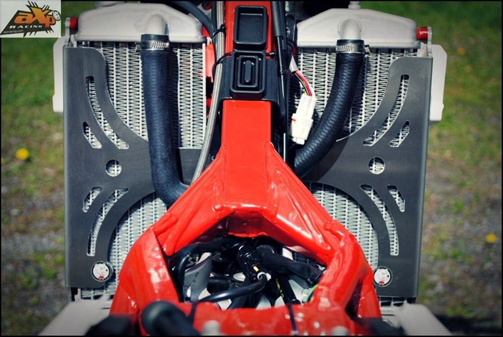 AXP Radiator Braces Red spacers Beta 350RR/390RR/430RR/480RR 14
