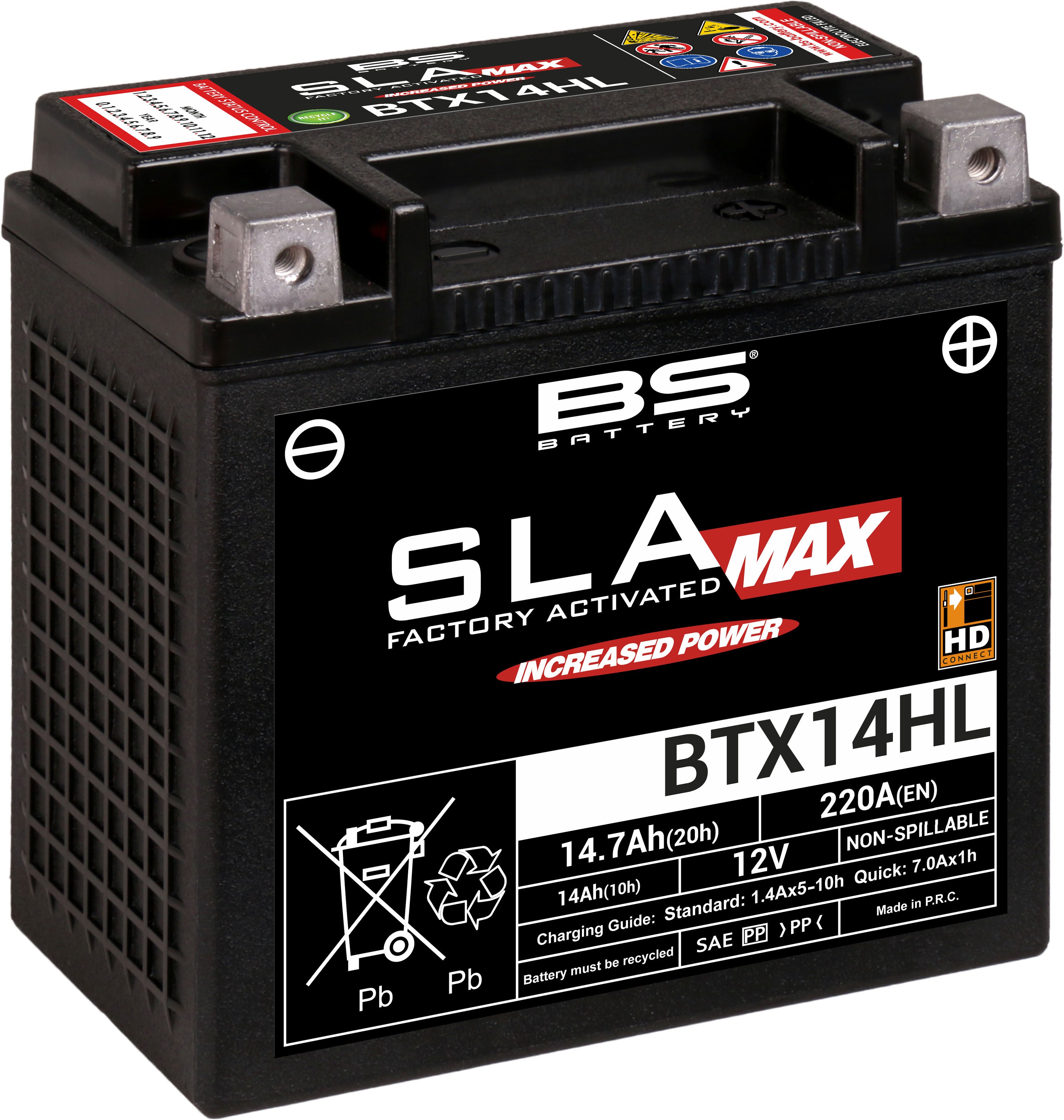 BS Battery BTX14HL (FA) SLA MAX - Sealed & Activated