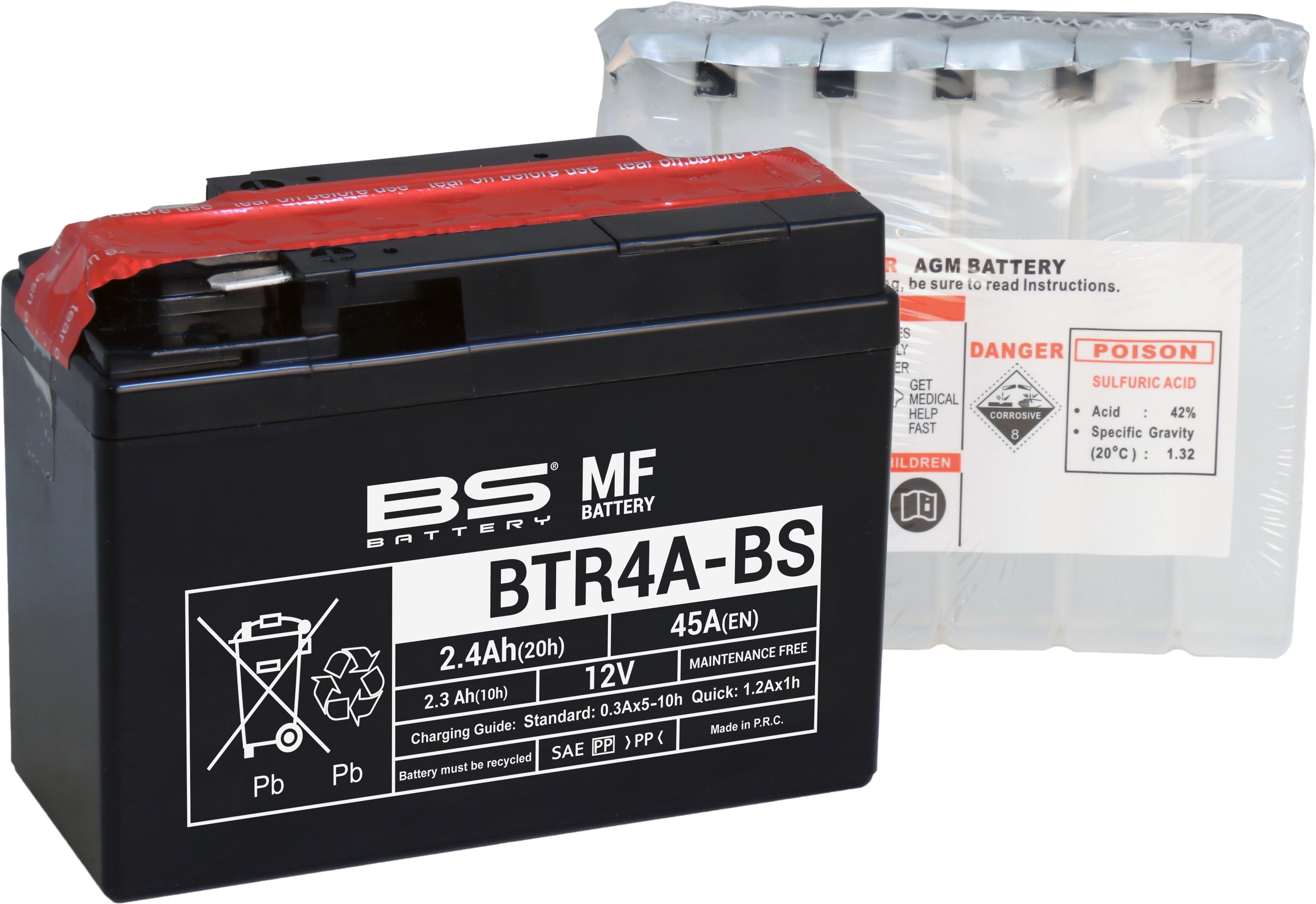 BS Battery  BTR4A-BS MF (cp) Maintenance Free