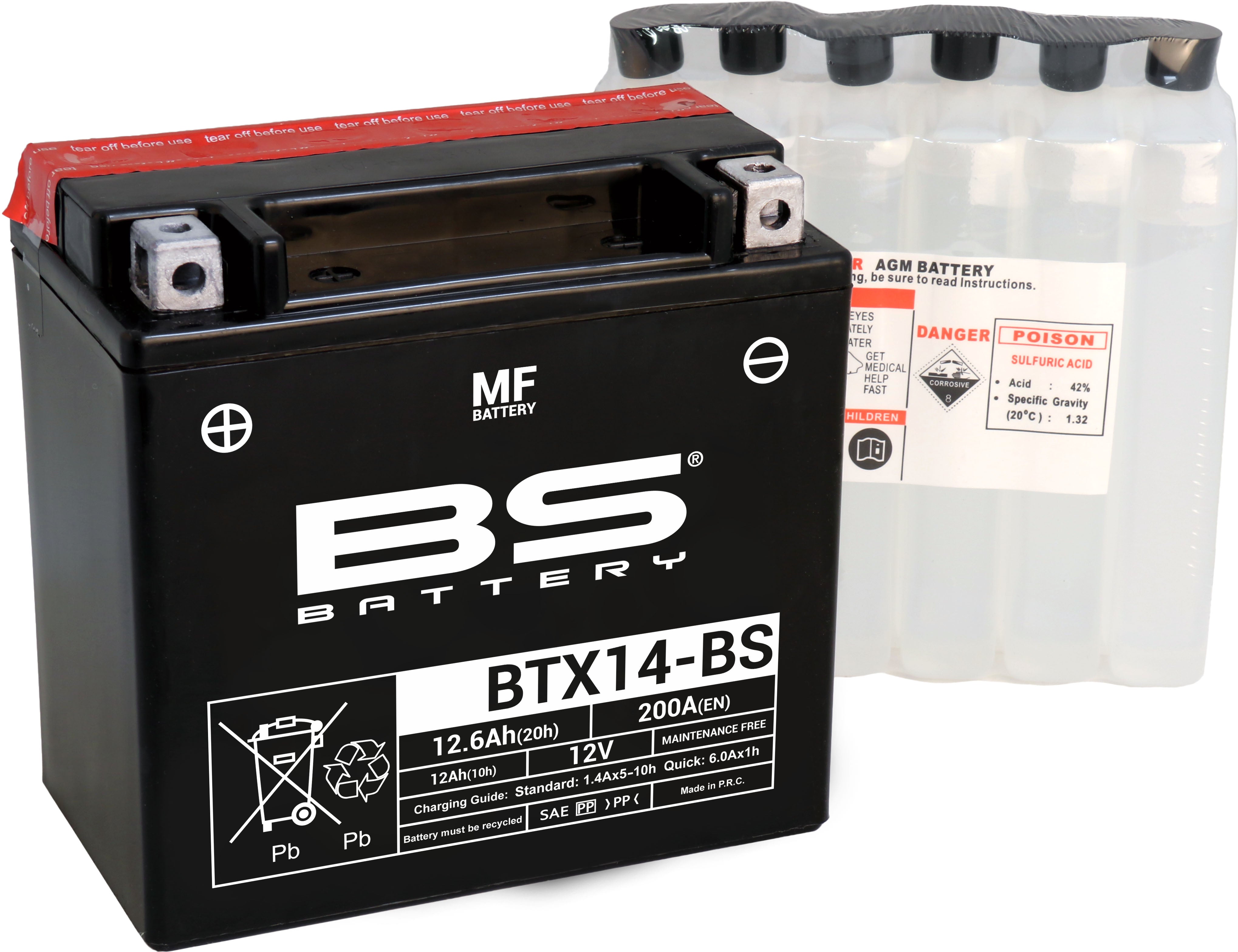 BS Battery  BTX14-BS MF (cp) Maintenance Free