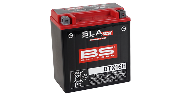 BS Battery BTX16H (FA) SLA MAX - Sealed & Activated