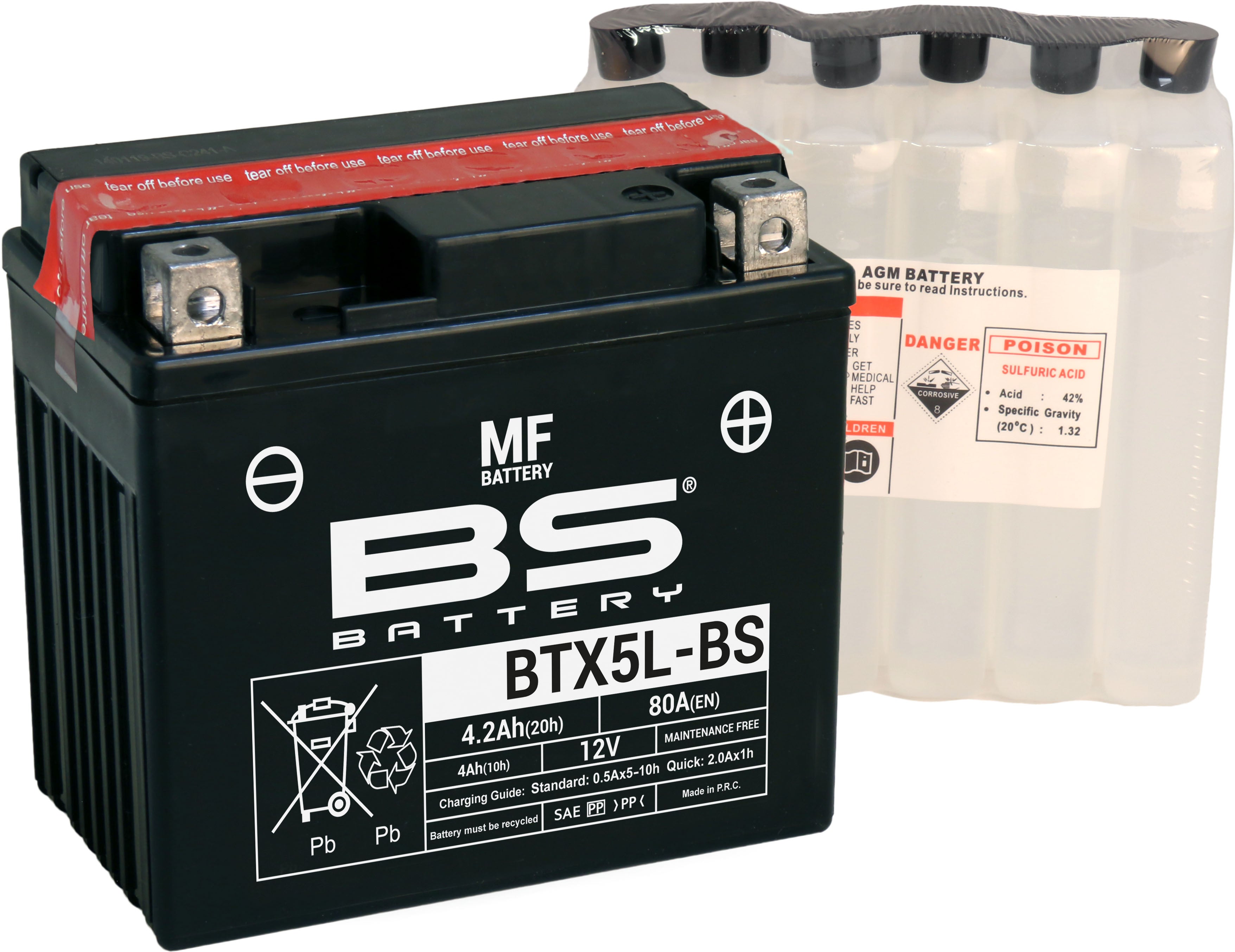 BS Battery  BTX5L-BS MF (cp) Maintenance Free