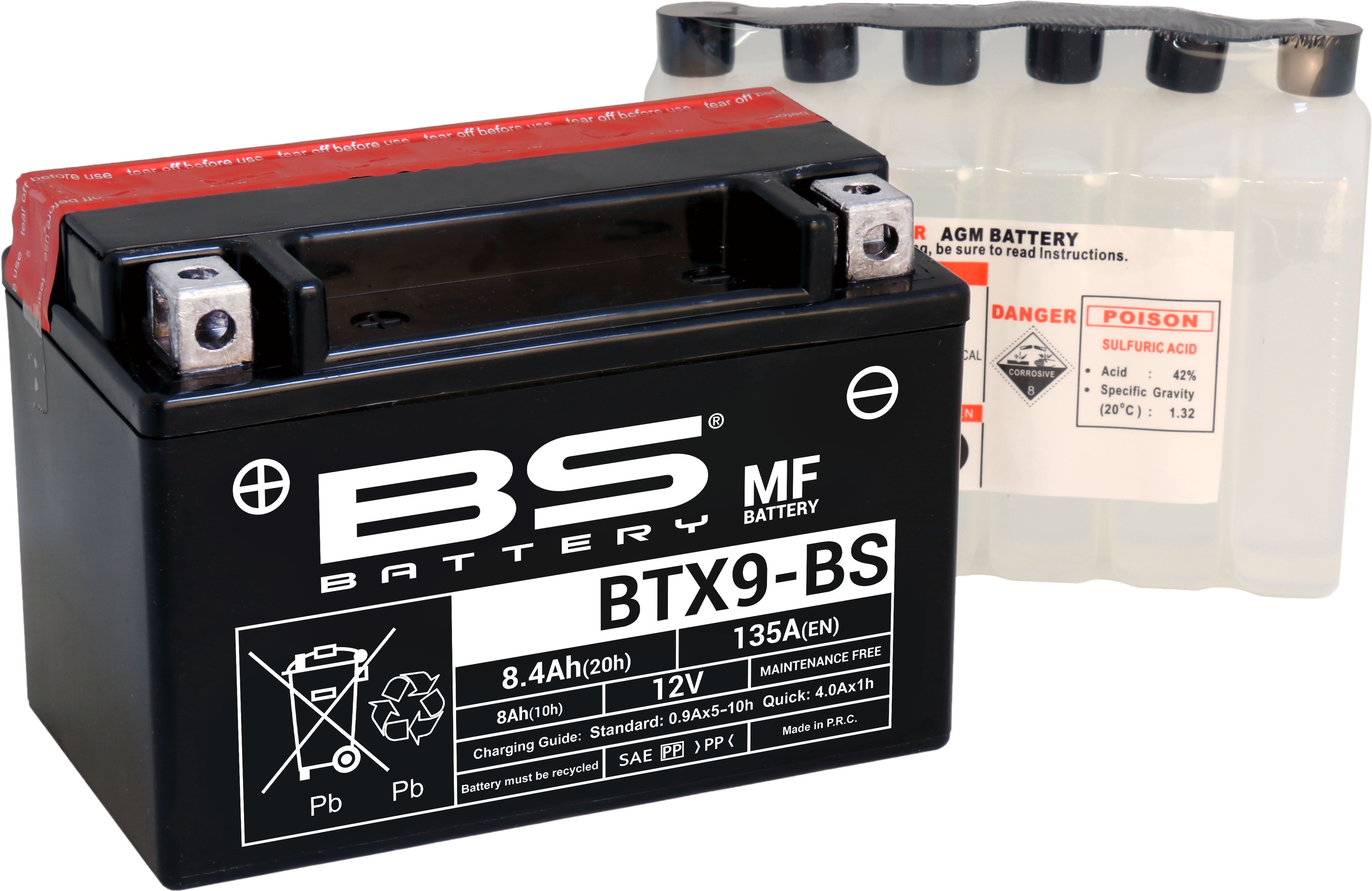 BS Battery  BTX9-BS MF (cp) Maintenance Free