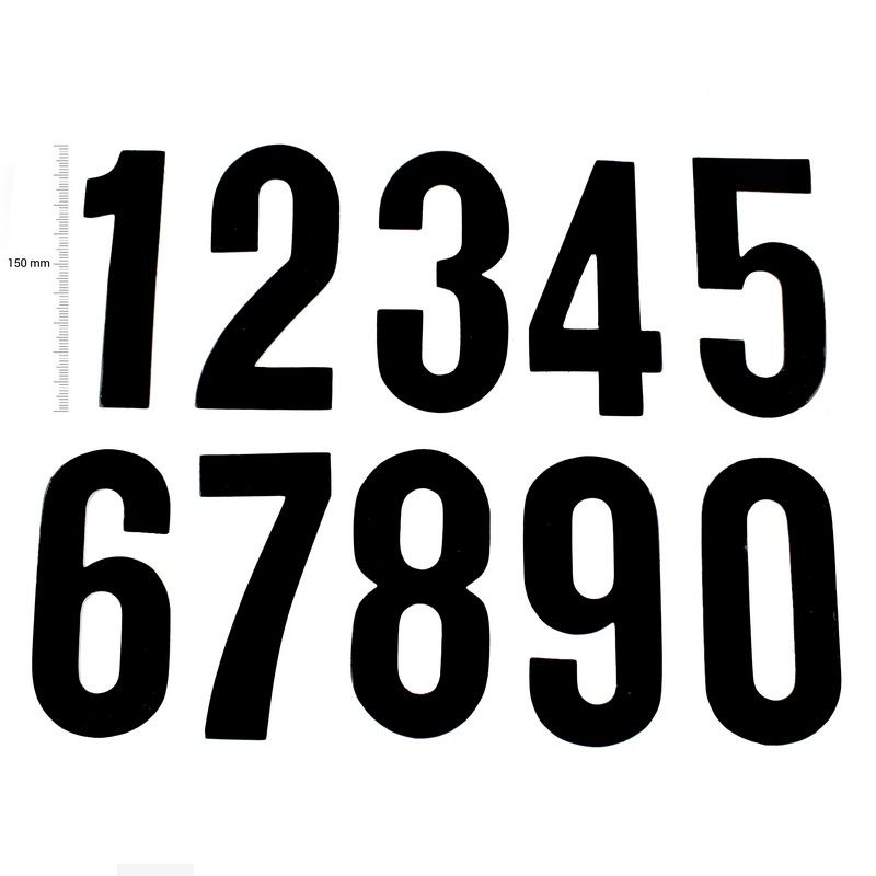 TMV Digits 150mm Black '5' (20pcs)