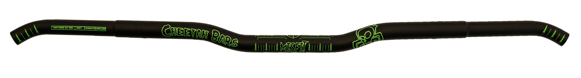 CFR Misfit Ohjaustanko kapea, 1/2" 7/8 Musta/Vihreä