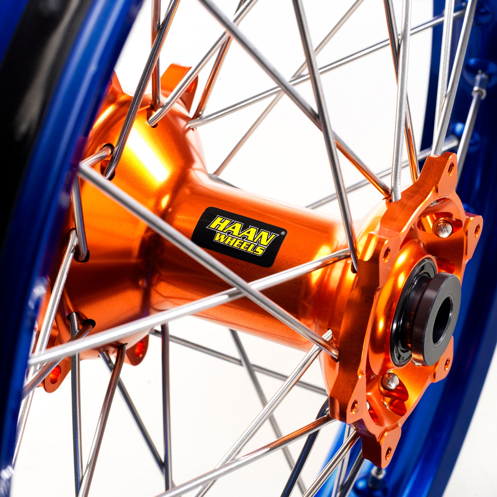 Haan wheel KX 125/250 / KXF250/450 06-18 21-1,60 ORANGE HUB/BLUE RIM