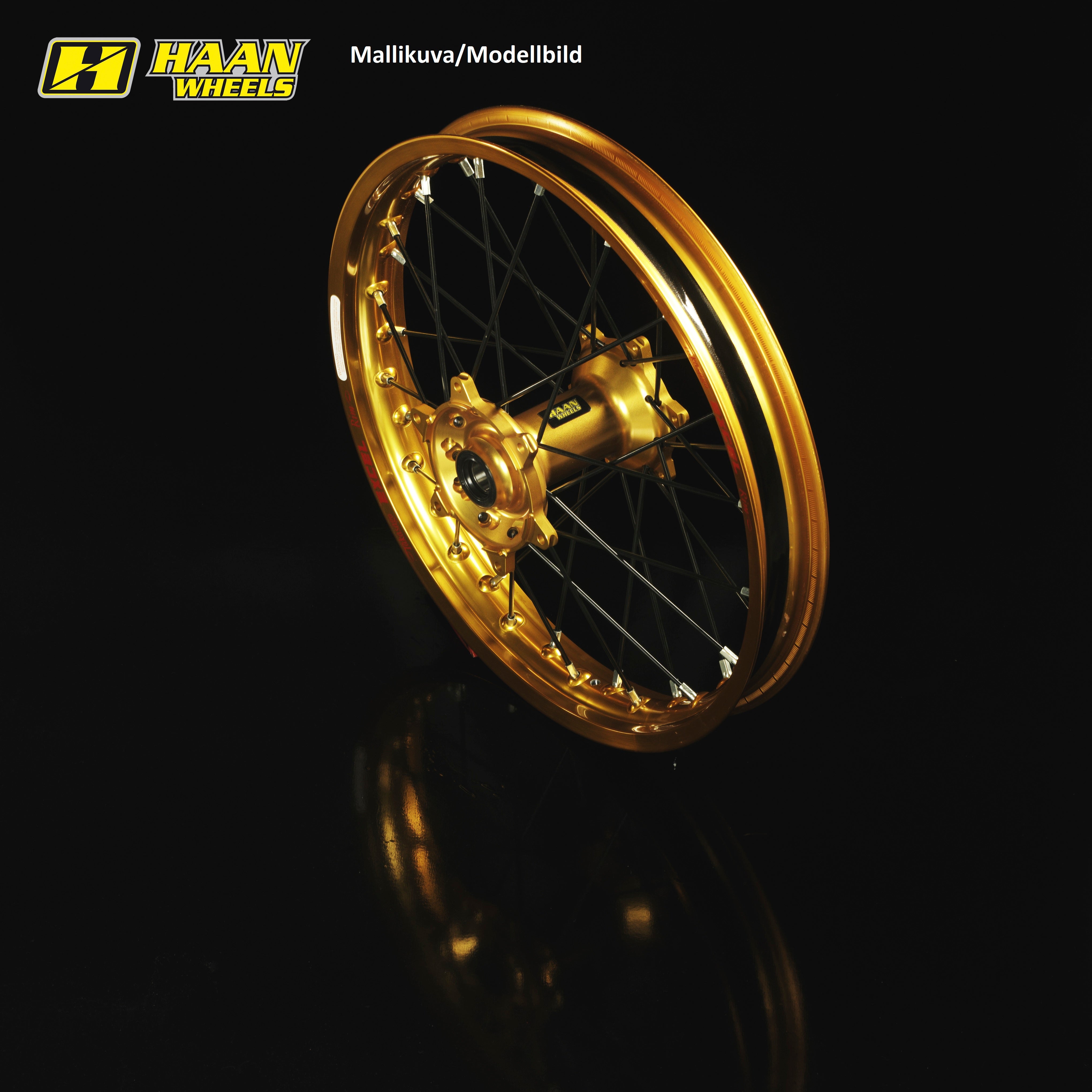 Haan wheel SX&SXF 15-17 /EXC MODELS 16- 17-3,50 GOLD RIM/GOLD HUB