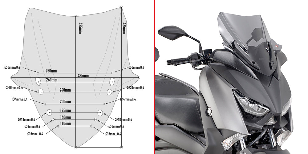 GIVI SPOILER YAM. X-MAX 300 (2017)