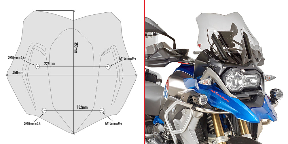 GIVI SPOILER BMW R1200GS '16-17