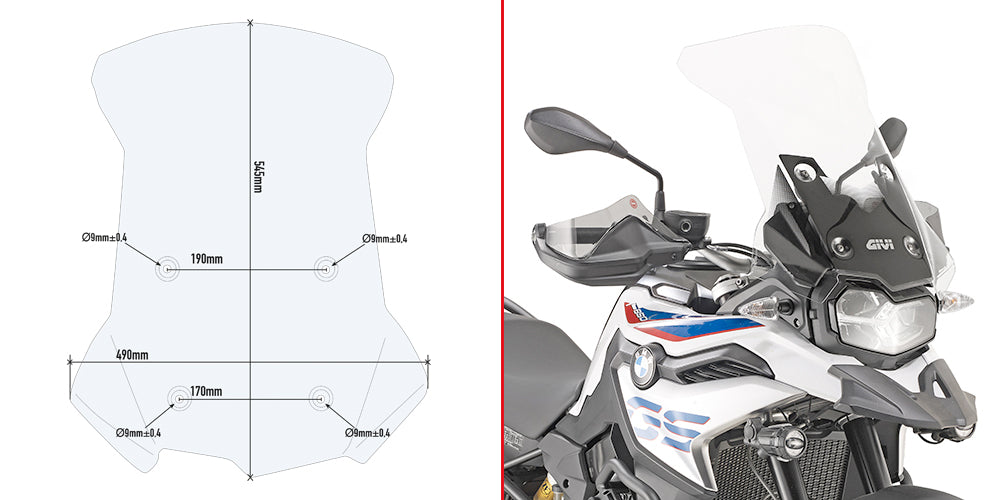 GIVI Windscreen BMW F850GS 2018-