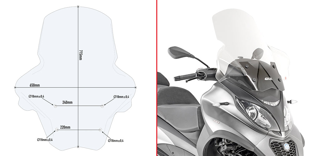 GIVI SPOILER PIAGGIO 350/500 MP3