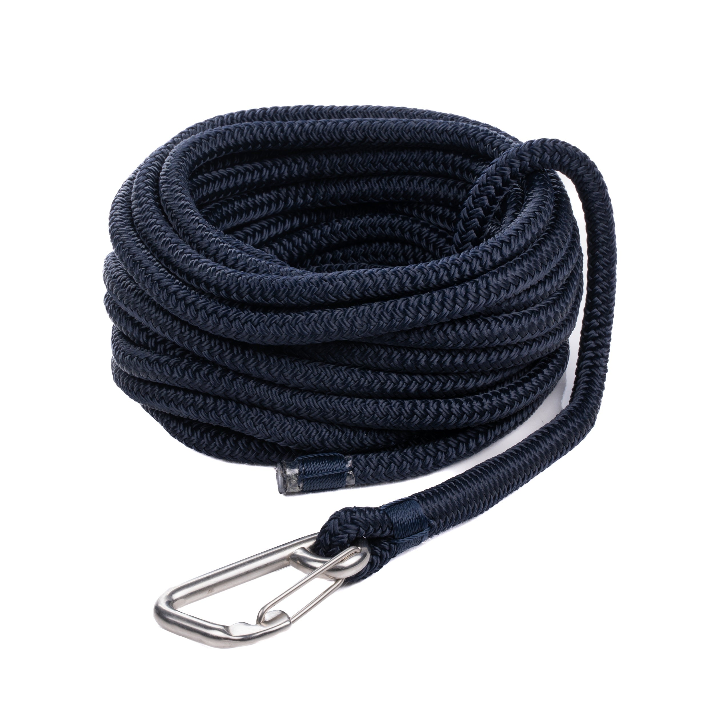 Qvarken Kiinnitysköysi Dockline karbiinihaalla 14mm 12m navy sin