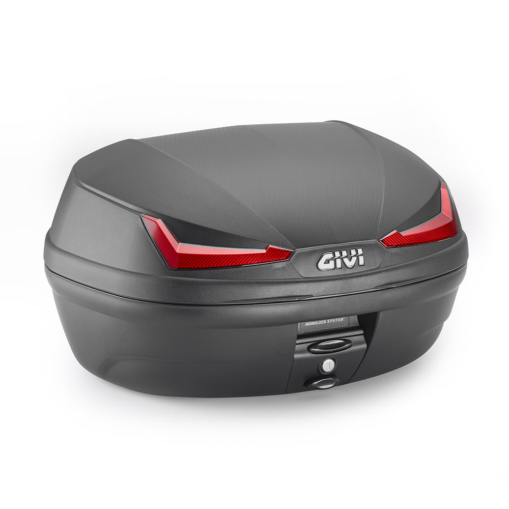 Givi Black Monolock Topcase 45Lt Red Reflect.