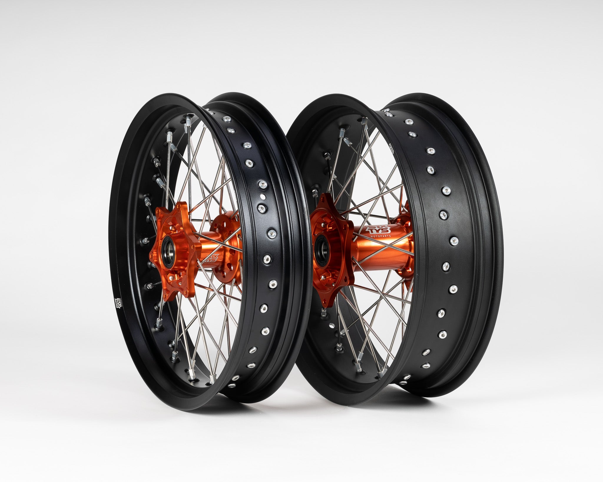 Sixty5 KTM Supermoto Musta/Oranssi vannesarja 3.5-17/5.0-17