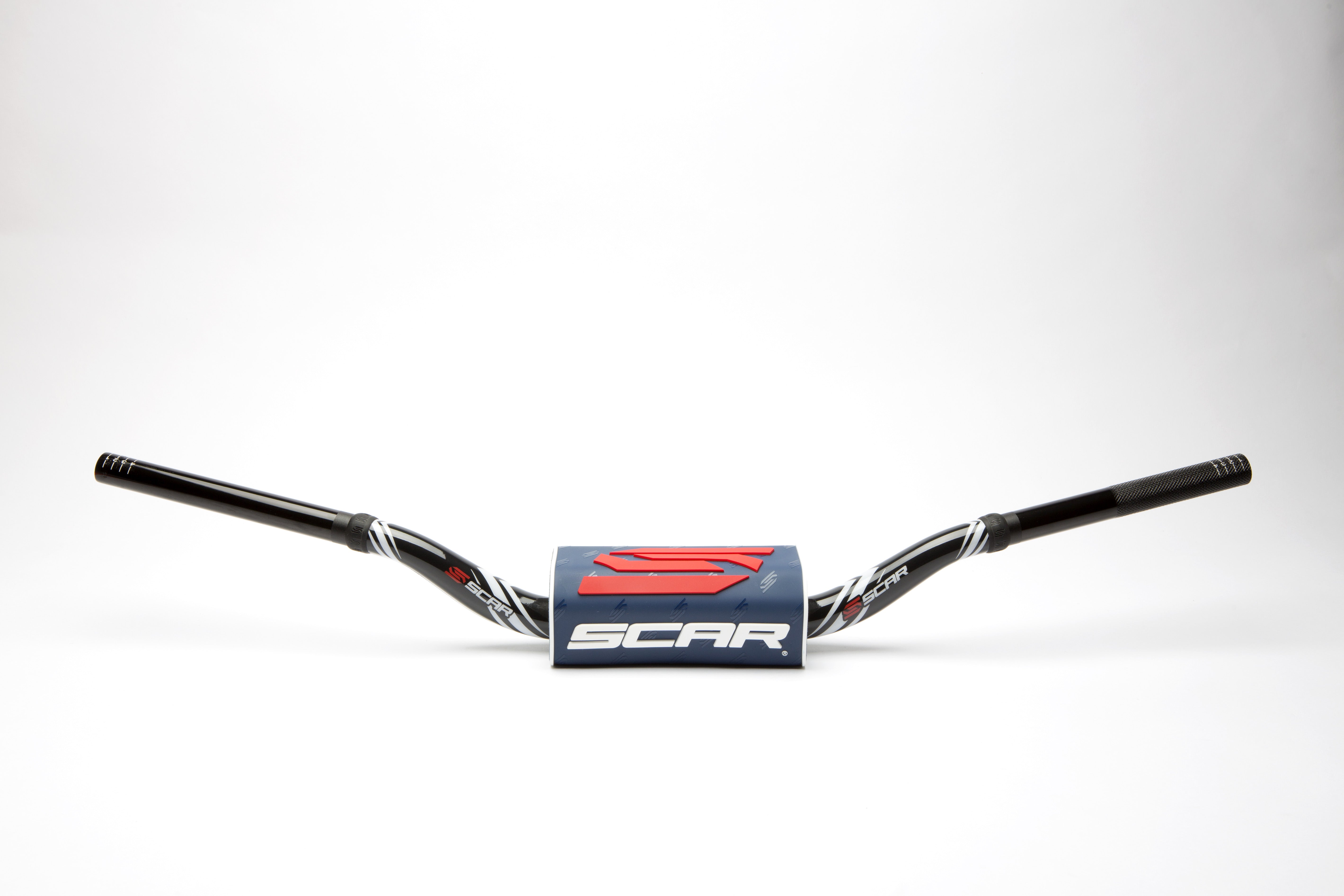 Scar Handlebar O² COLOR Ø28,6 (1 1/8”) - RC - BLACK Bar - DARK BLUE Bar pad