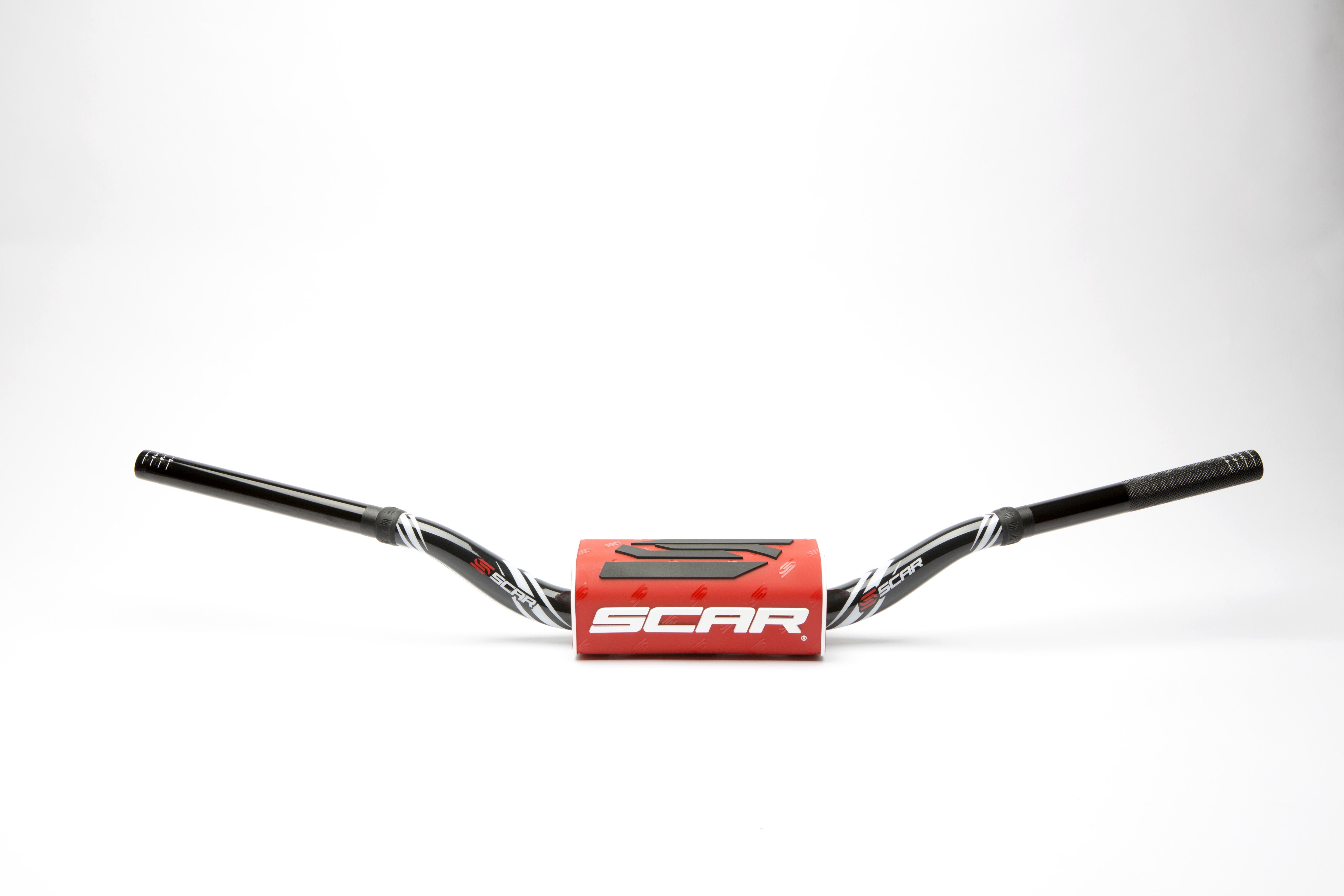 Scar Handlebar O² COLOR Ø28,6 (1 1/8”) - KTM 85SX - BLACK Bar - RED Bar pad