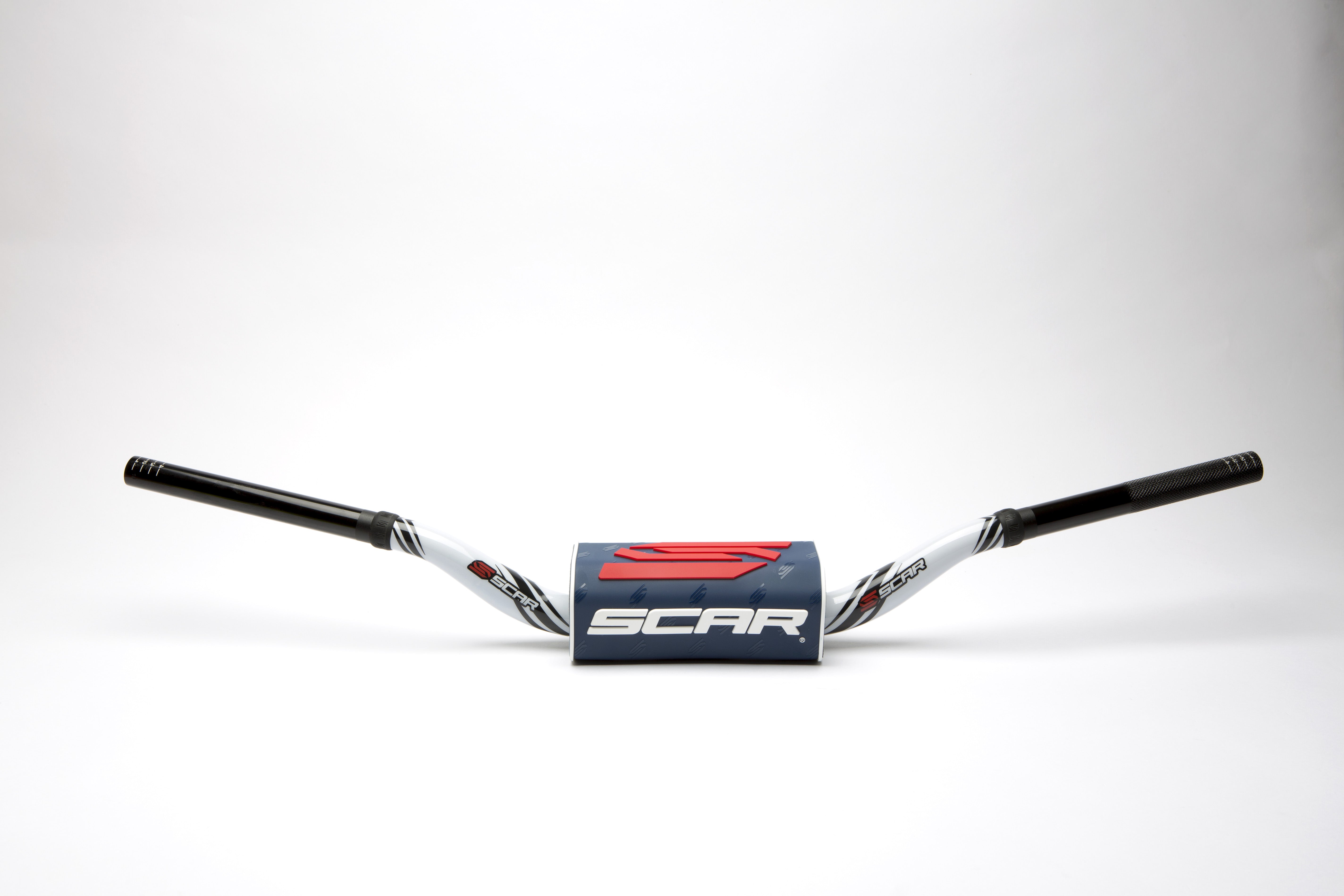 Scar Handlebar O² COLOR Ø28,6 (1 1/8”) - 65/85 Low Mini - WHITE Bar - DARK BLUE