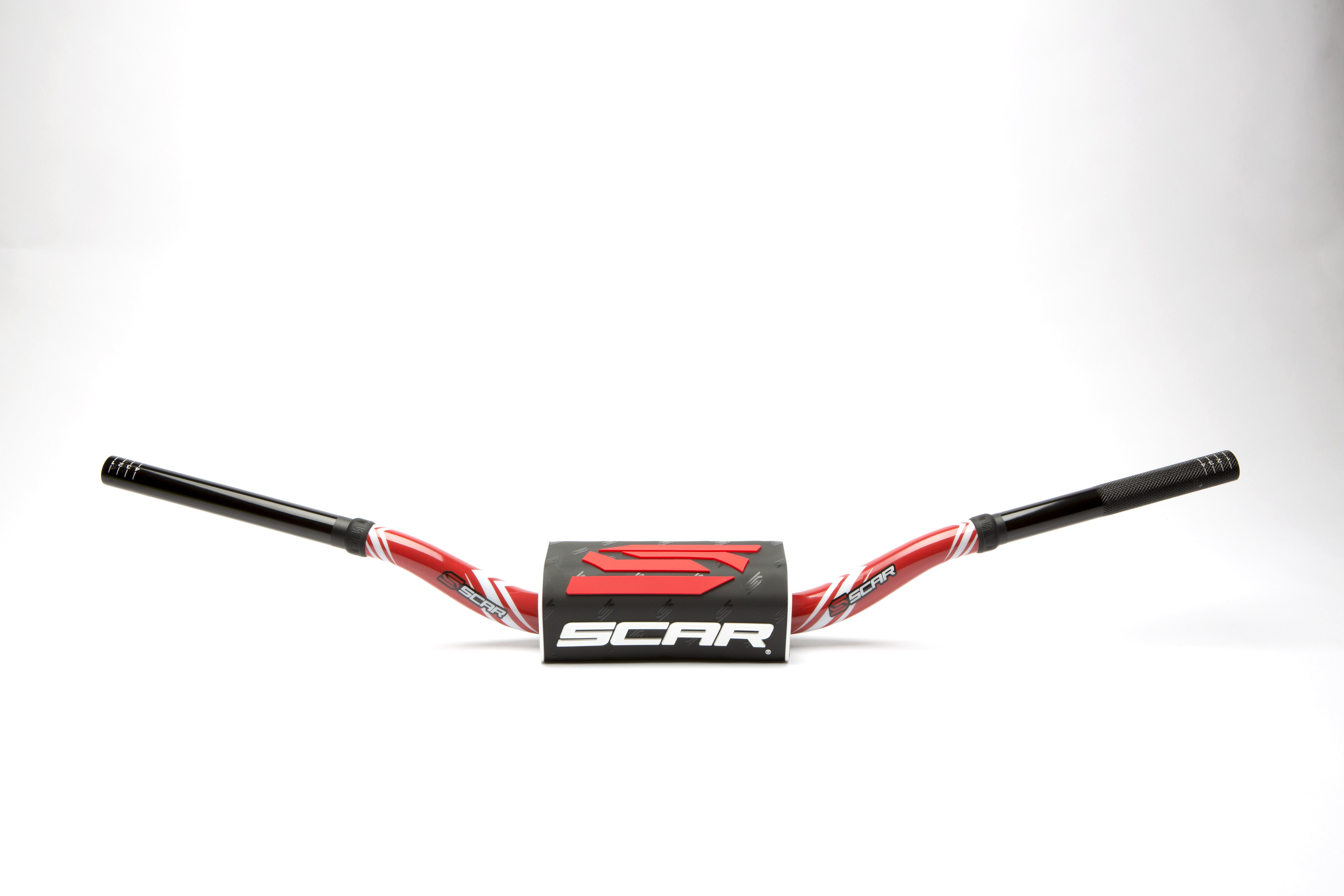 Scar Handlebar O² COLOR Ø28,6 (1 1/8”) - HIGH - RED Bar - BLACK Bar pad