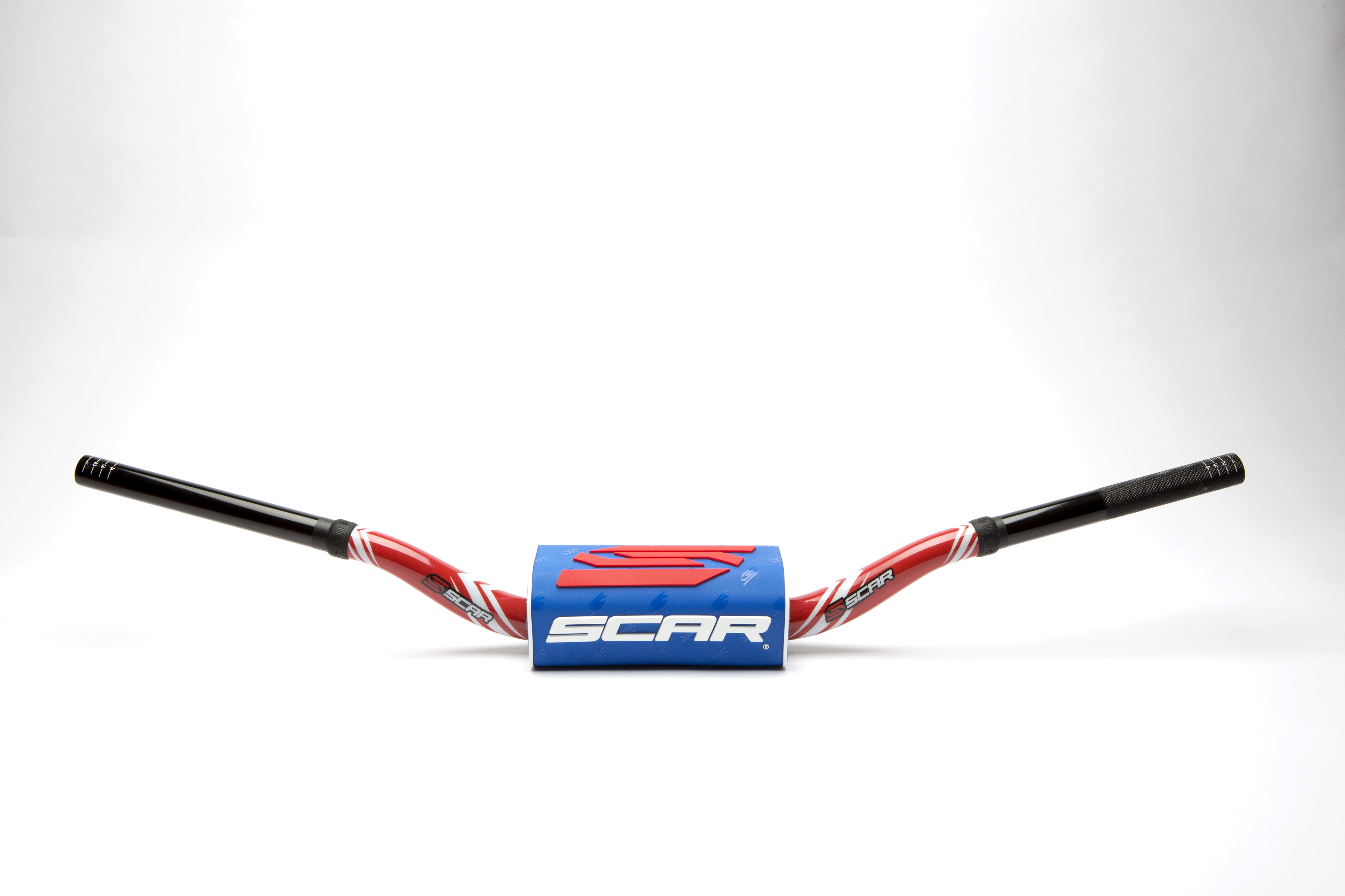 Scar Handlebar O² COLOR Ø28,6 (1 1/8”) - 65/85 High Mini RC - RED Bar - BLUE Bar