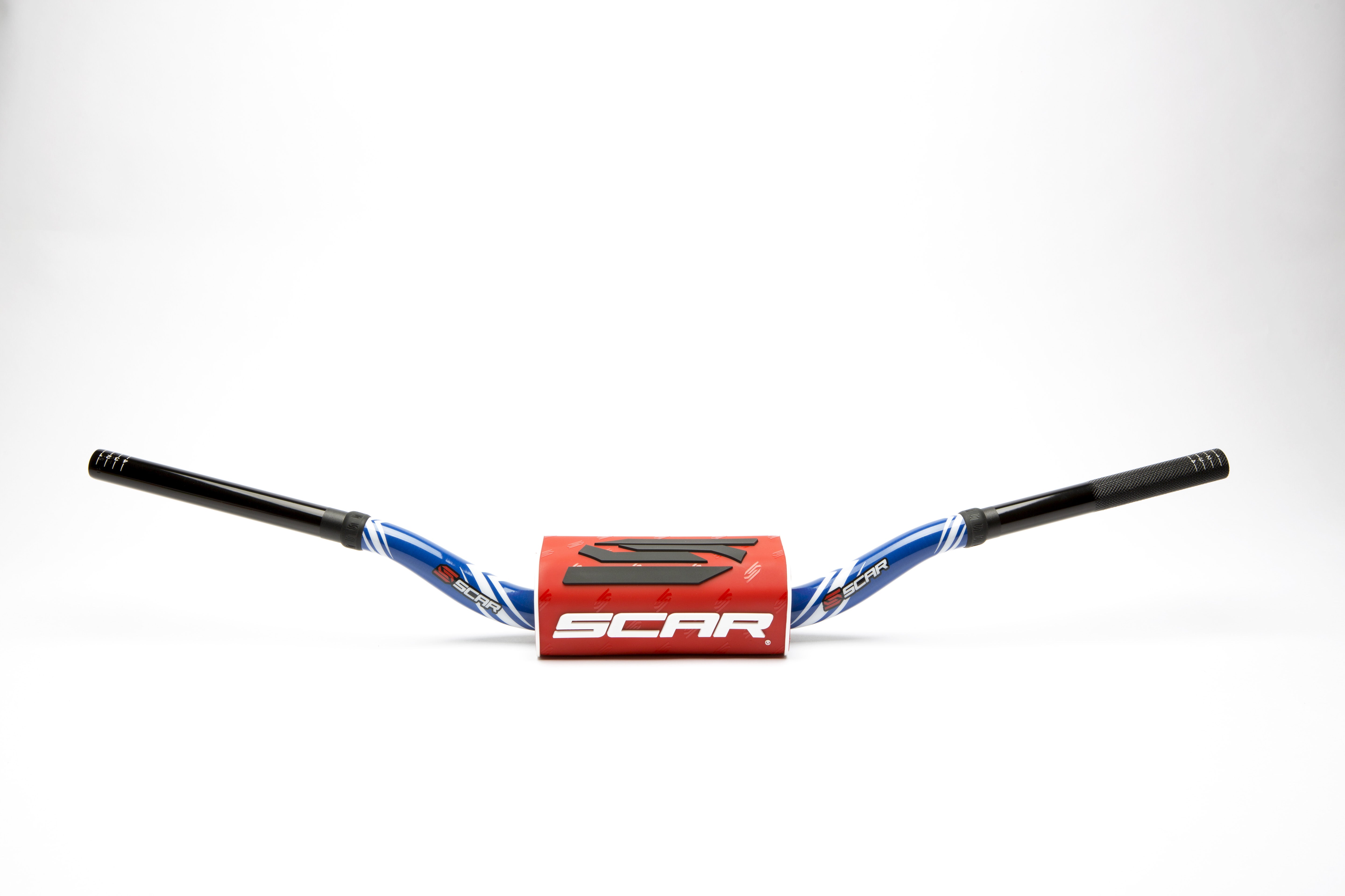Scar Handlebar O² COLOR Ø28,6 (1 1/8”) - 65/85 Low Mini -  BLUE Bar - RED Bar pa