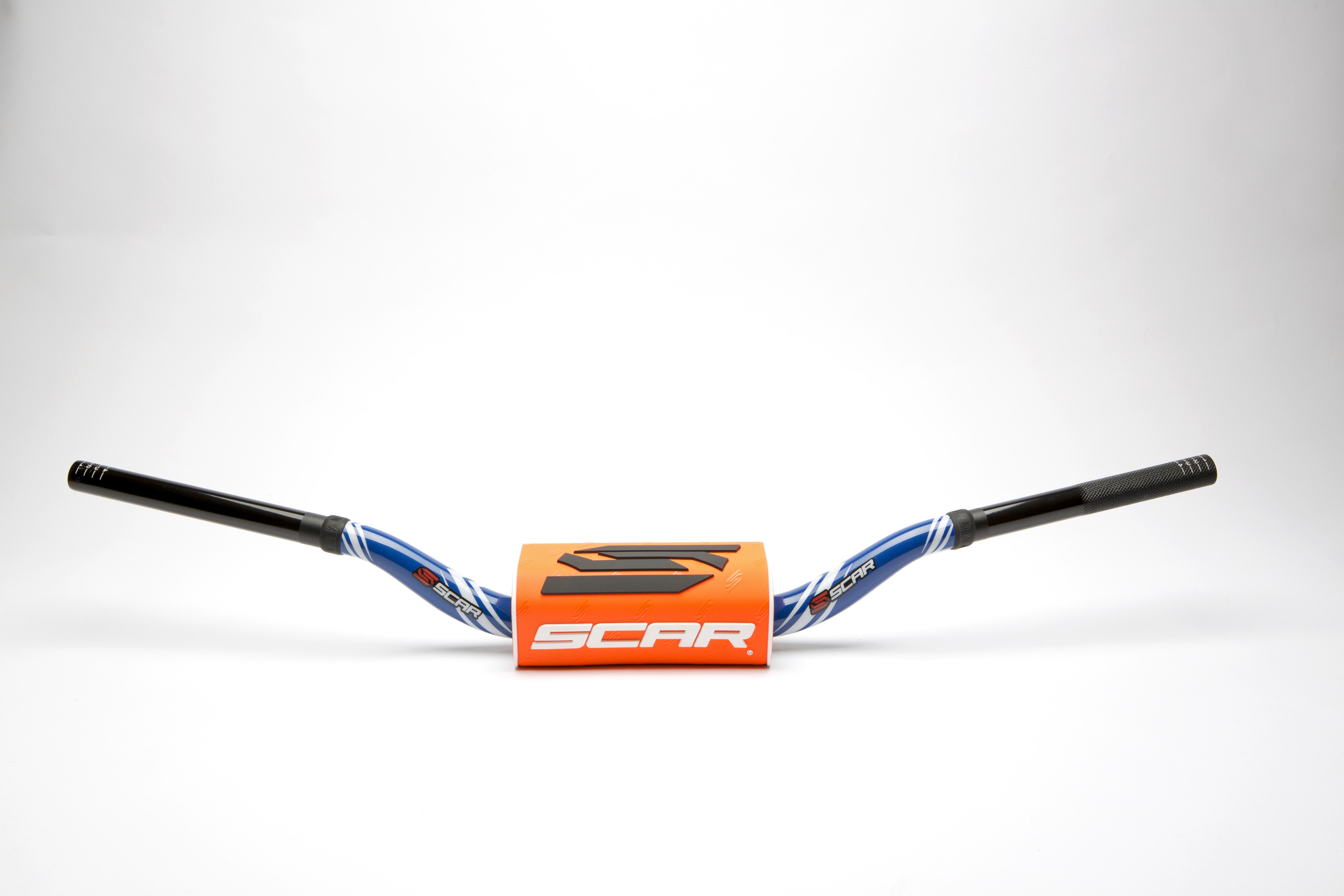 Scar Handlebar O² COLOR Ø28,6 (1 1/8”) - 65/85 High Mini RC -  BLUE Bar - ORANGE
