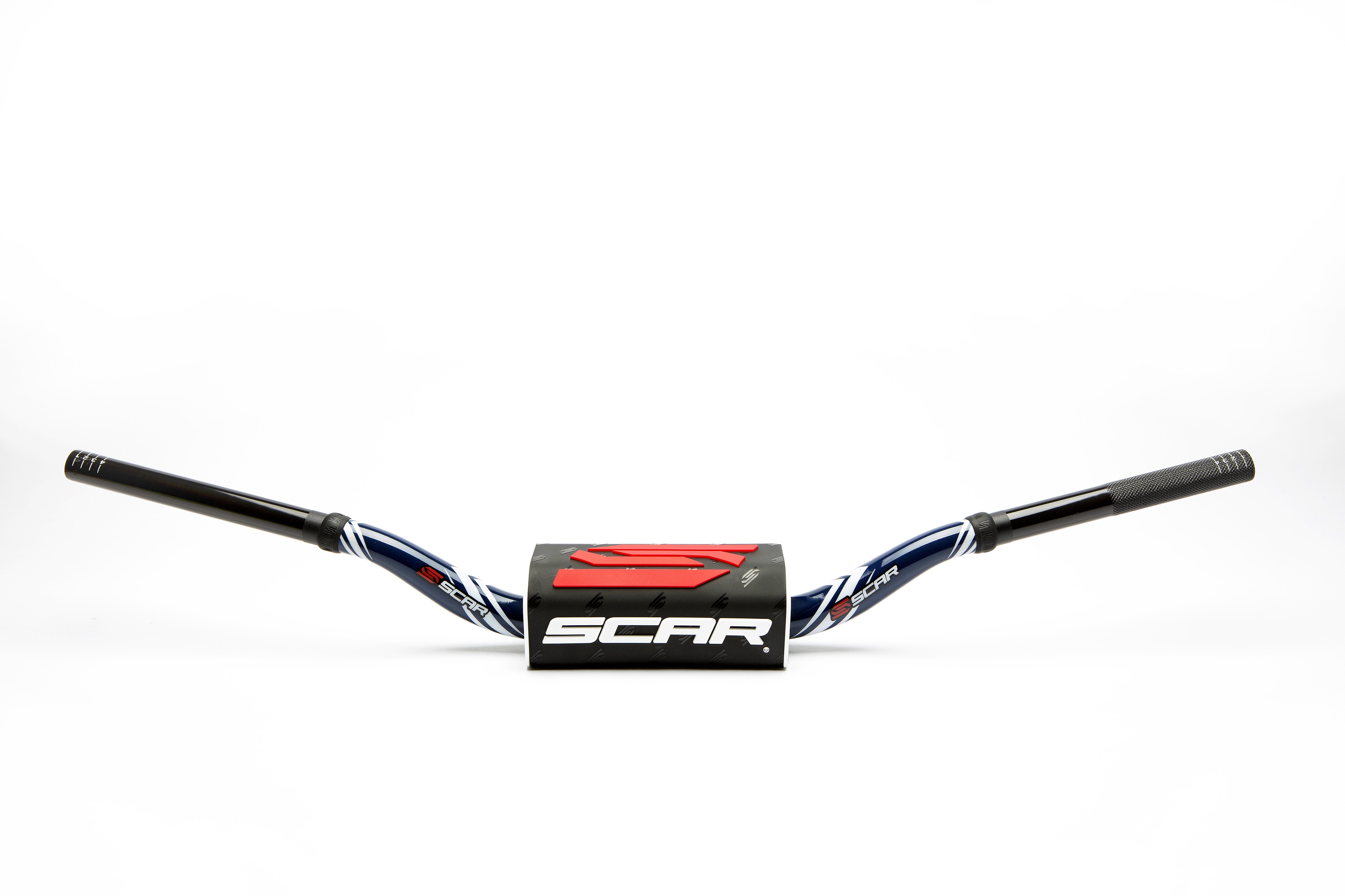 Scar Handlebar O² COLOR Ø28,6 (1 1/8”) - RC - DARK BLUE Bar - BLACK Bar pad