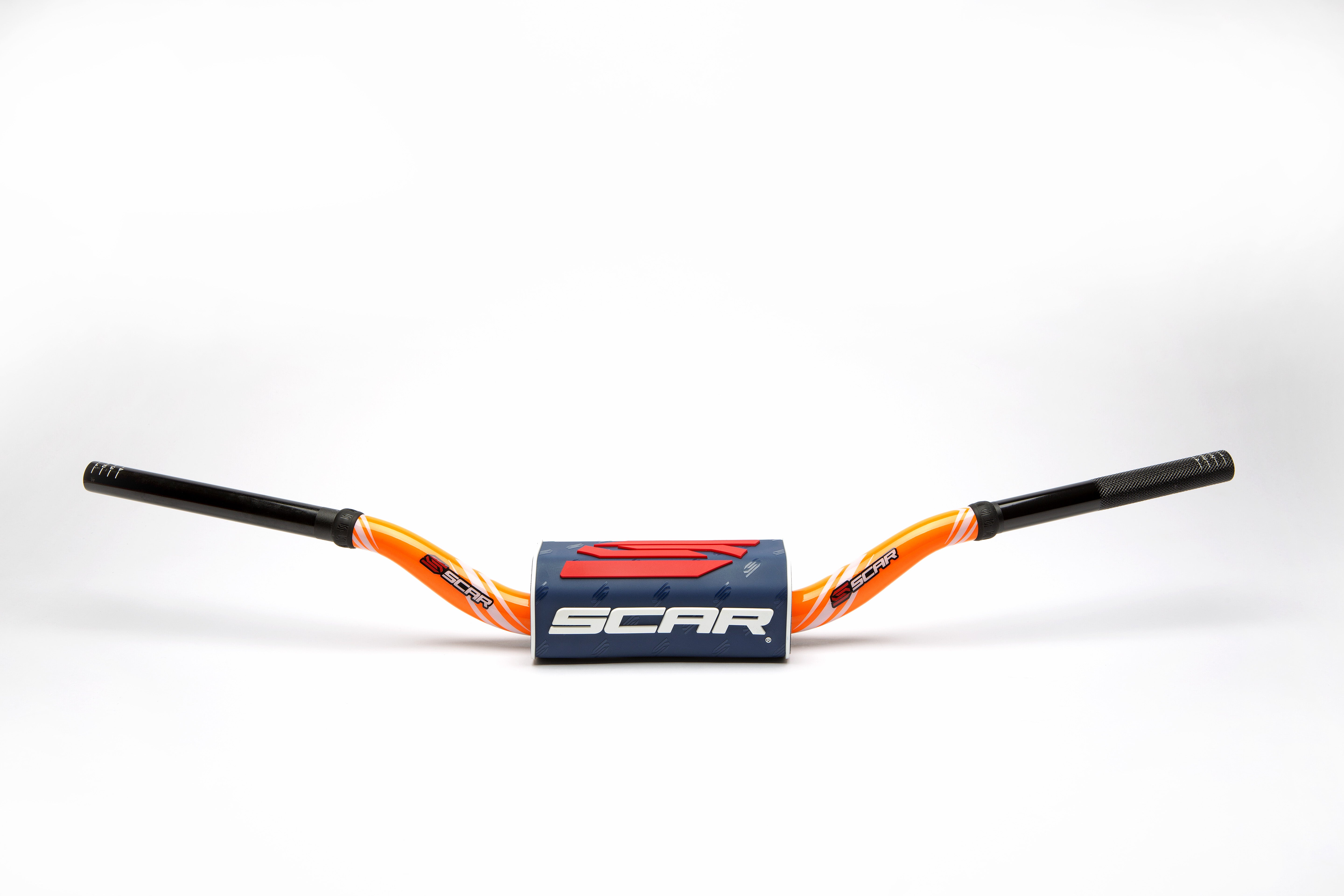 Scar Handlebar O² COLOR Ø28,6 (1 1/8”) - KTM 85SX - ORANGE Bar - DARK BLUE Bar p