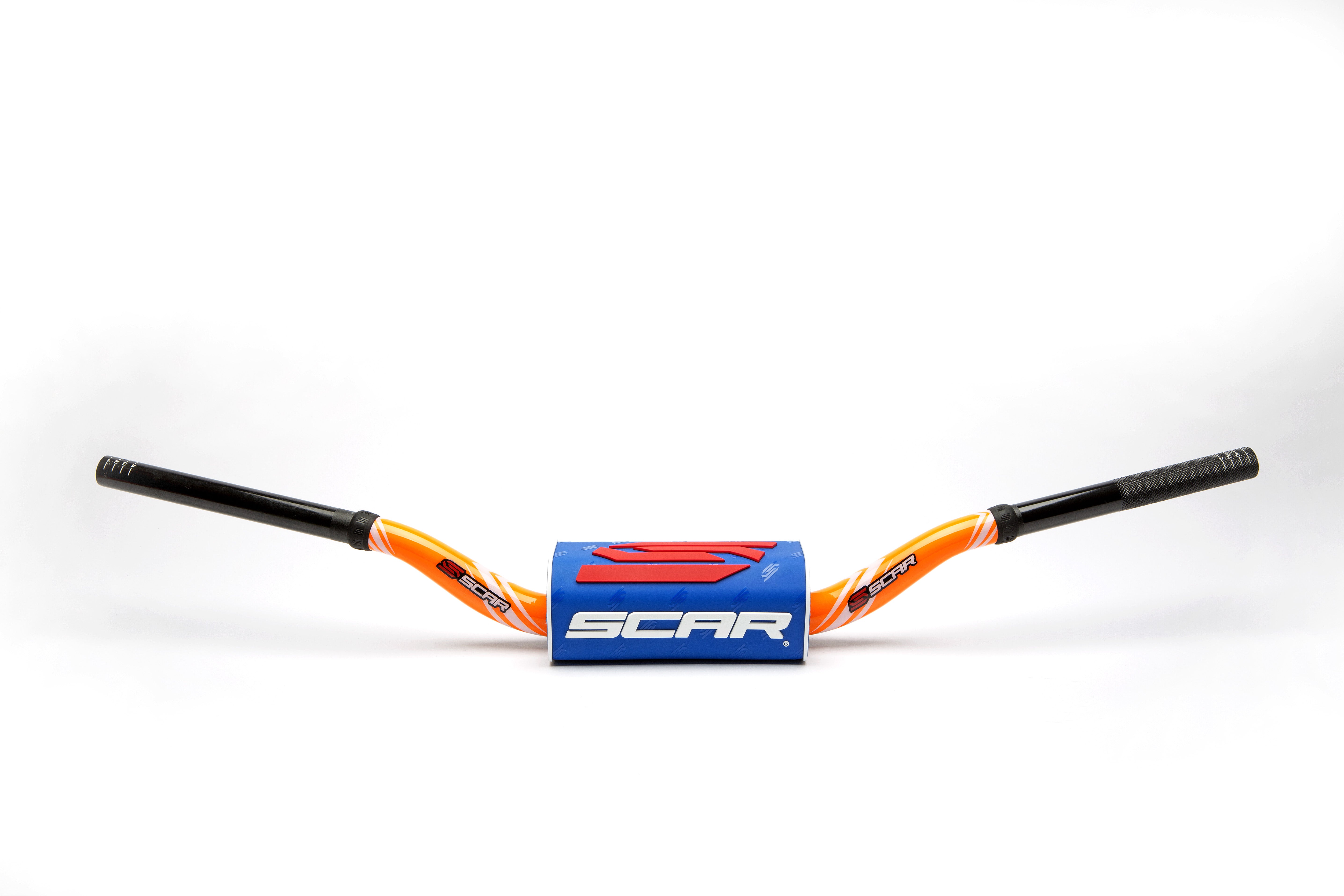 Scar Handlebar O² COLOR Ø28,6 (1 1/8”) - KTM 85SX - ORANGE Bar - BLUE Bar pad