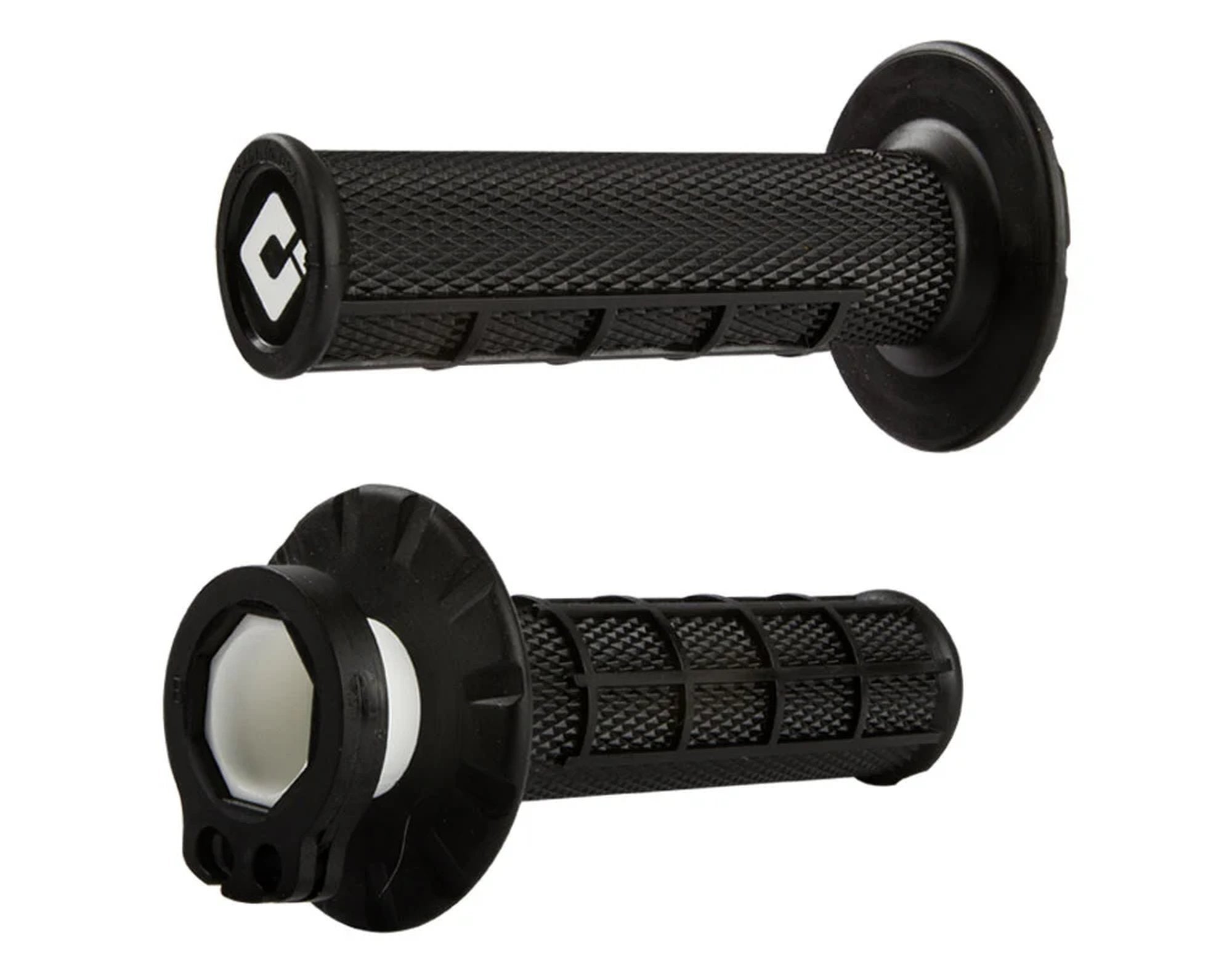 ODI Half-Waffle MX Lock-On Grip Set Black