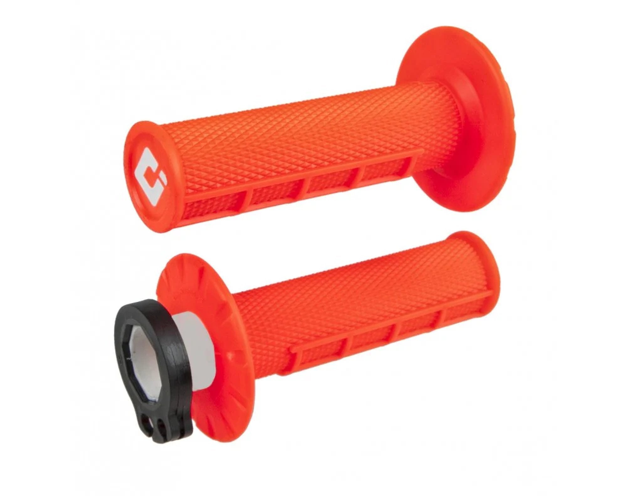ODI Half-Waffle MX Lock-On Grip Set FLO-Orange